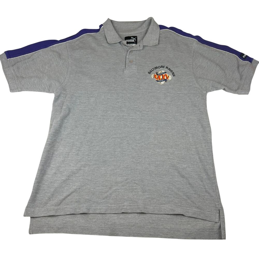 Vintage Puma Baltimore Ravens Super Bowl XXXV Polo Shirt L